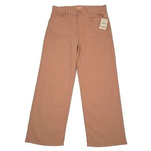 Mother The Dodger Ankle Jeans Womens 29 Orange Mango Peach Linen Blend USA New